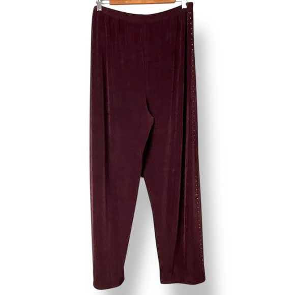 PICADILLY FASHIONS Easy Care Stretch Slinky Flowy Wide Leg Pants High Rise Sz XL - Picture 3 of 11